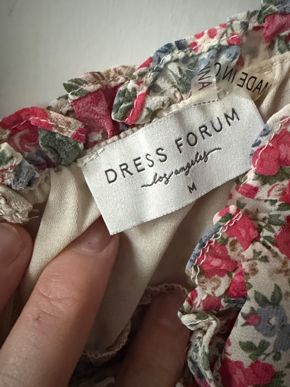Dress Forum Floral Midi Babydoll Dress Women's Size Medium - Picture 3 of 5
